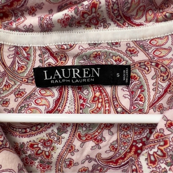 Lauren Ralph Lauren Floral Paisley Print Cotton 2 Piece Comfy Sleep Pajama Set - Picture 10 of 14